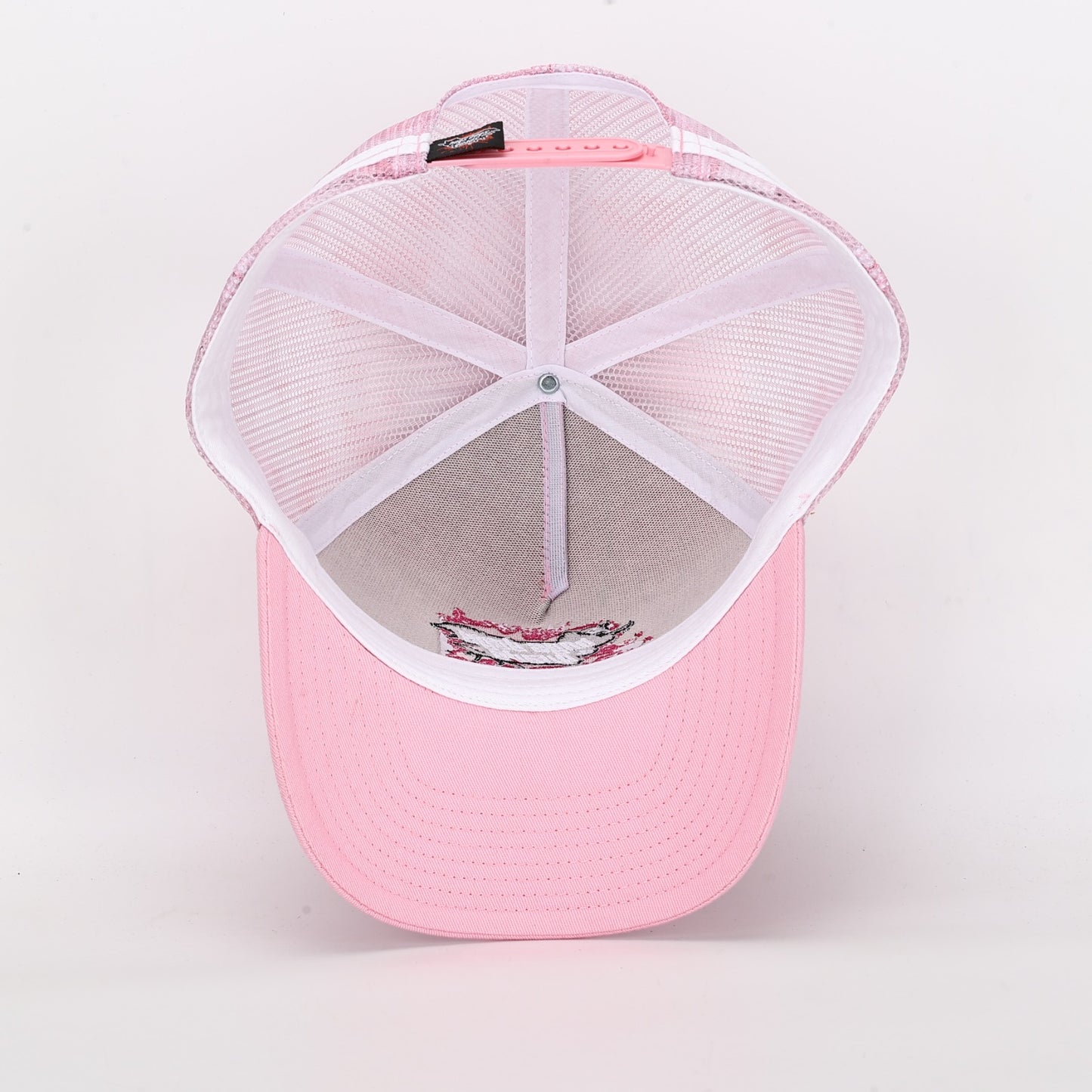Truckers Hat- HDQ PINK Splah - Hogs Dogs Quads Shop