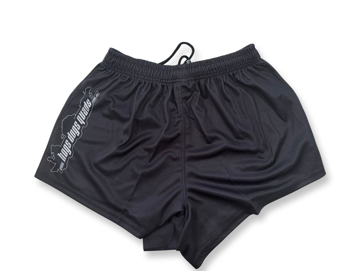 Footy Shorts - Black HDQ - Hogs Dogs Quads Shop