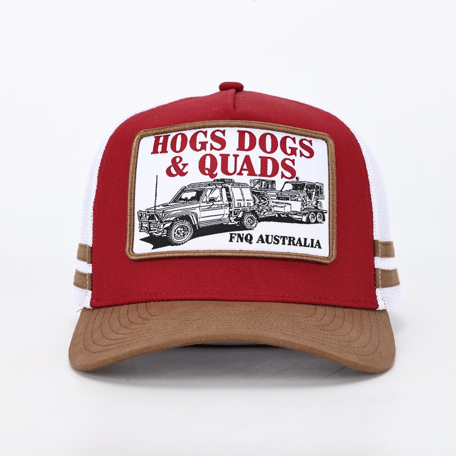 Truckers Hat- HDQ CRUISER RIG Red - Hogs Dogs Quads Shop