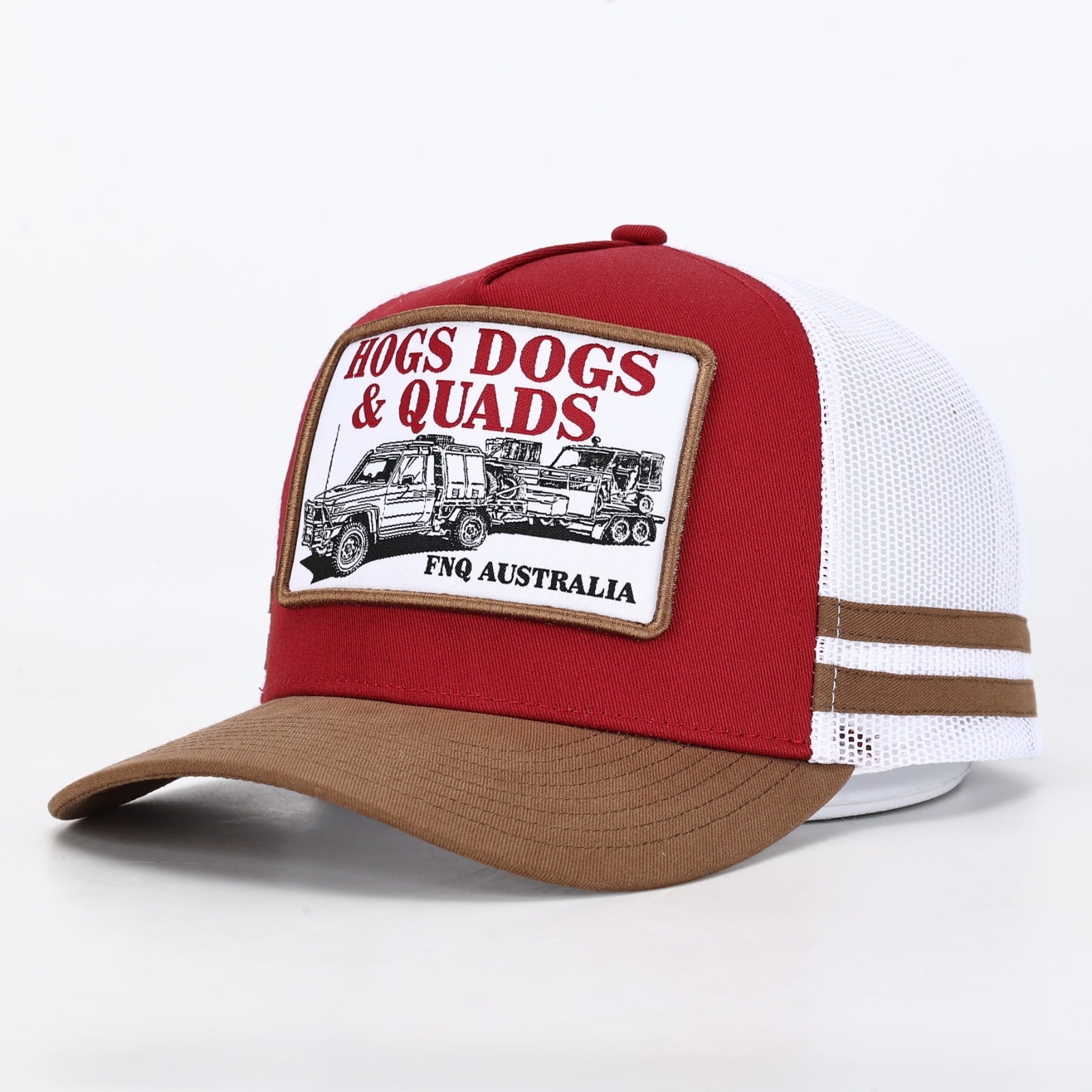 Truckers Hat- HDQ CRUISER RIG Red - Hogs Dogs Quads Shop