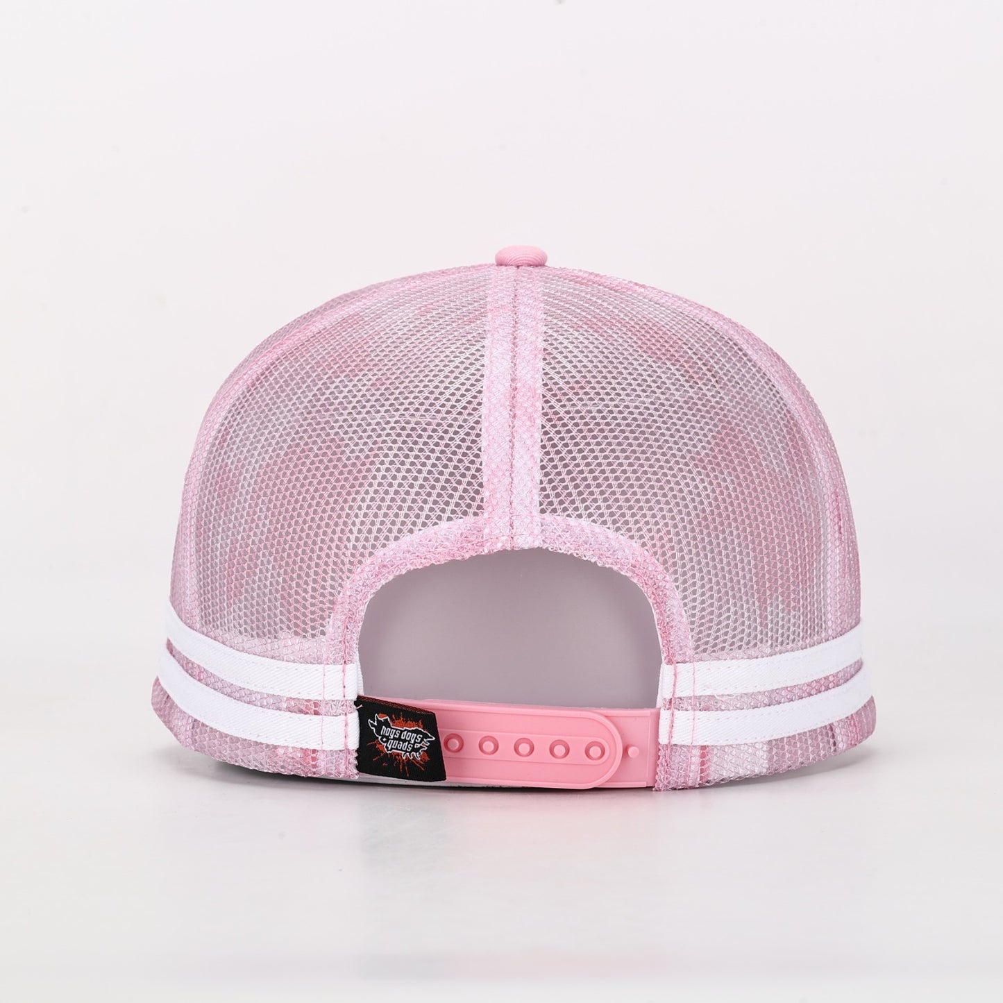 Truckers Hat- HDQ PINK Splah - Hogs Dogs Quads Shop