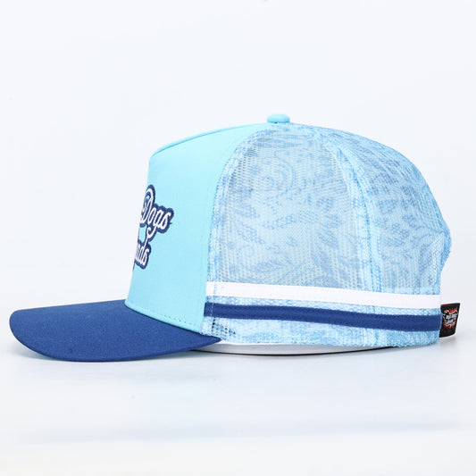 Truckers Hat- HDQ Baby Blue - Hogs Dogs Quads Shop