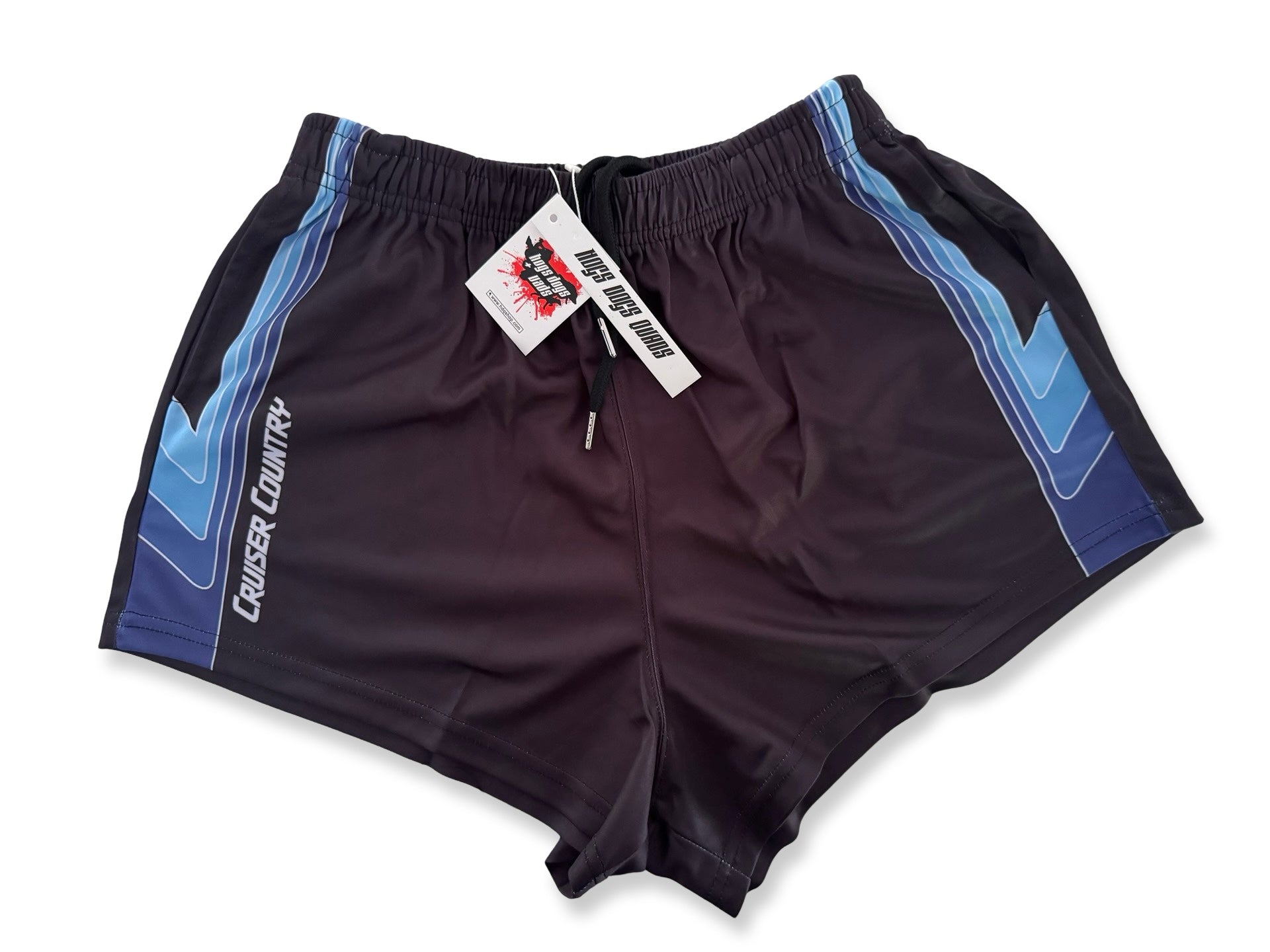 🔥NEW🔥 Black Cruiser Country Footy Shorts - WITH POCKETS - Hogs Dogs Quads Shop
