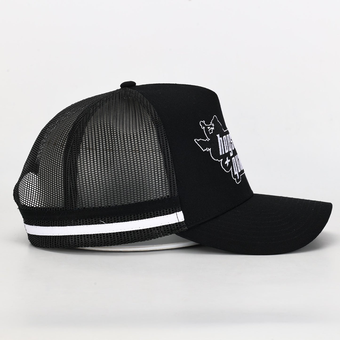 Truckers Hat- HDQ Black - Hogs Dogs Quads Shop
