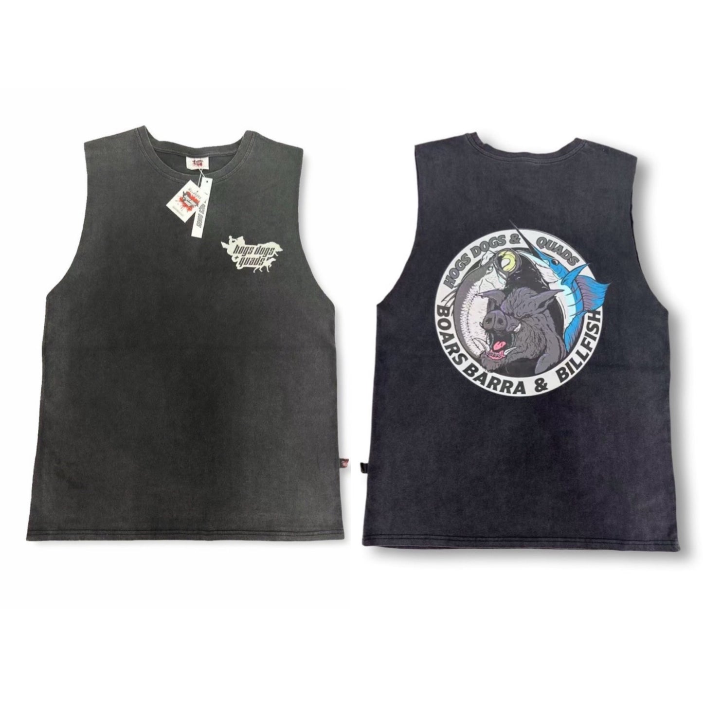🔥NEW🔥 Boars, Barra & Billfish Singlet - Hogs Dogs Quads Shop