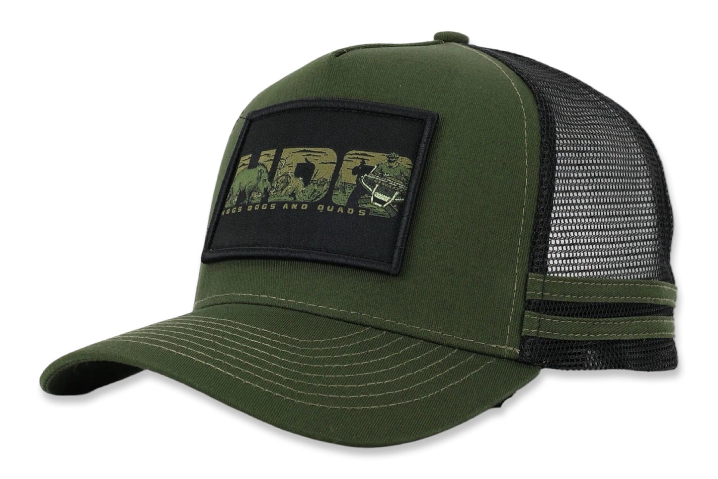 Truckers Hat- Army Green - Hogs Dogs Quads Shop