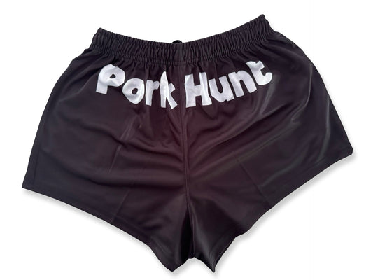 🔥NEW🔥 Pork Hunt Footy Shorts - with POCKETS! - Hogs Dogs Quads Shop