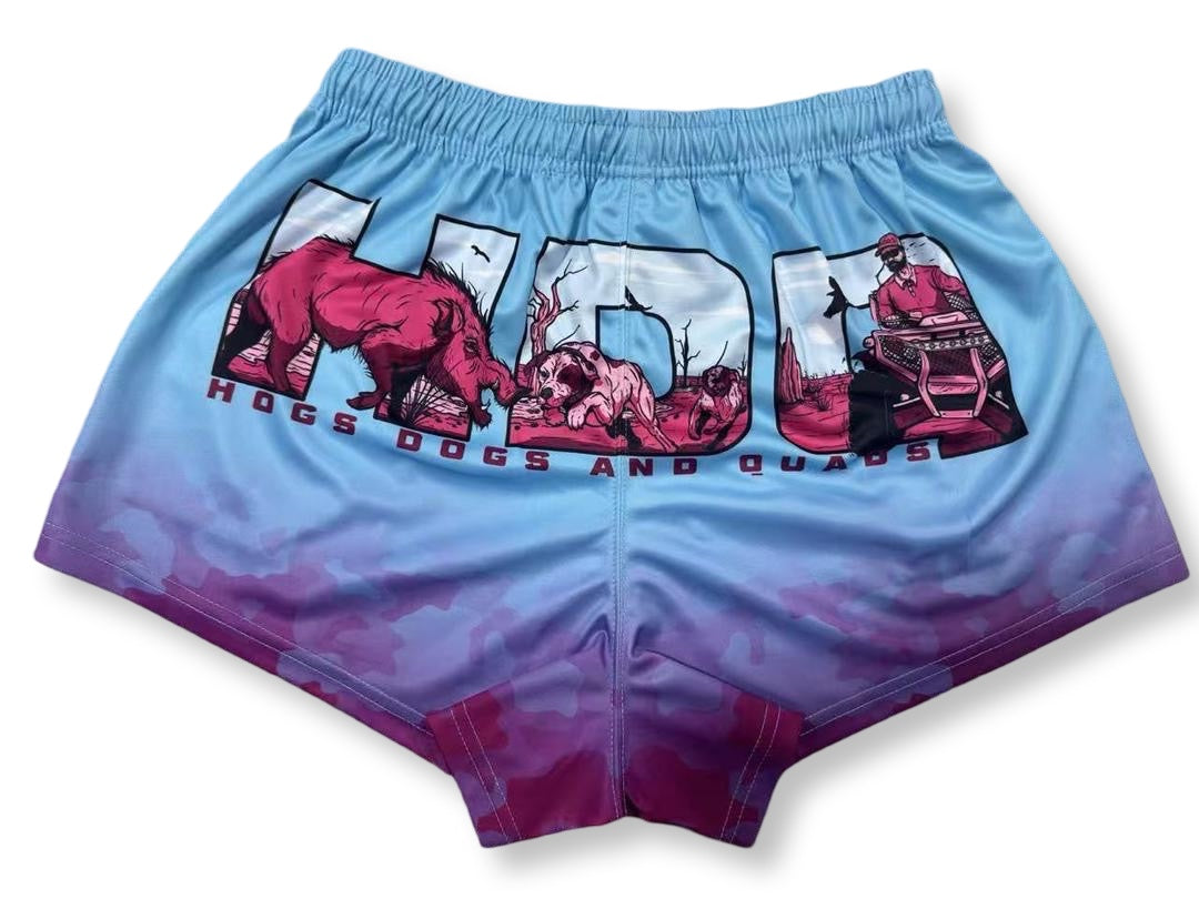 Footy Shorts - Sky Blue HDQ - Hogs Dogs Quads Shop
