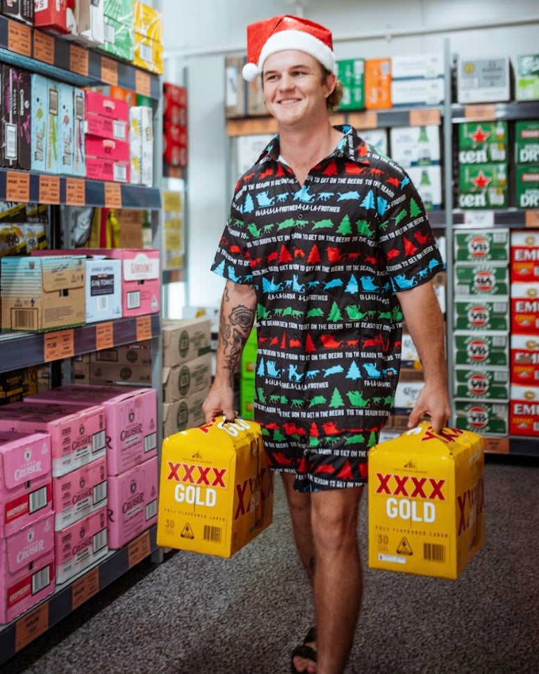 🔥NEW🔥 Rowdy Christmas Frothie Footy Shorts WITH POCKETS