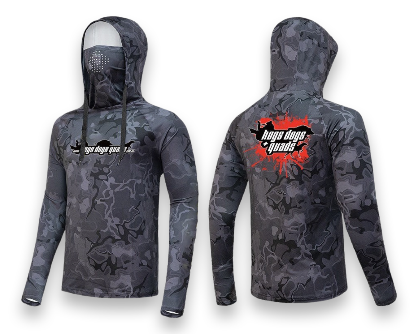 Camo Hoodie & Buff in one! - Hogs Dogs Quads Shop