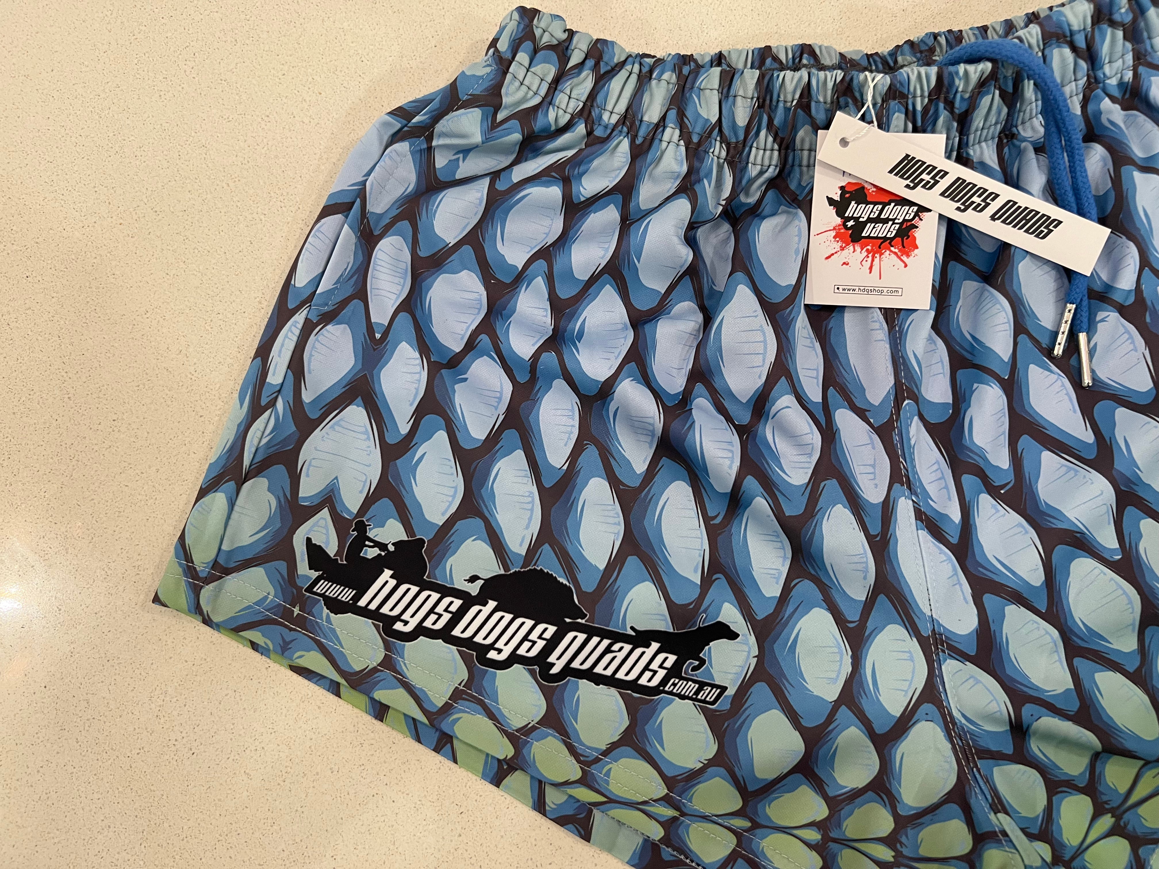 🔥NEW🔥 Barra Scale Footy Shorts - WITH POCKETS - Hogs Dogs Quads Shop