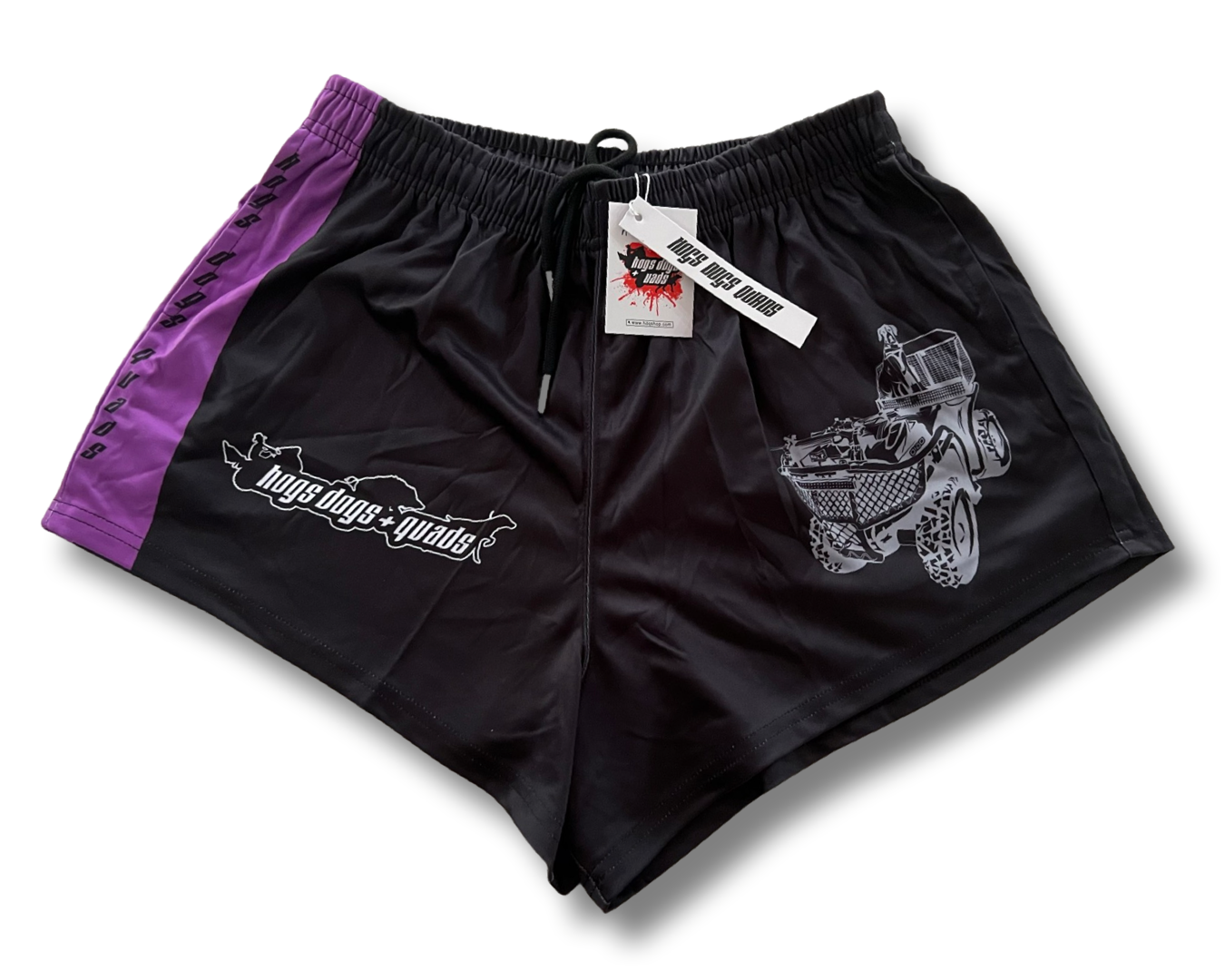 🔥NEW🔥 Quad & Hound Footy Shorts - WITH POCKETS - Hogs Dogs Quads Shop