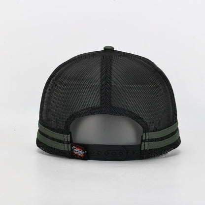 Truckers Hat- Pig Dog Leather Patch - Hogs Dogs Quads Shop