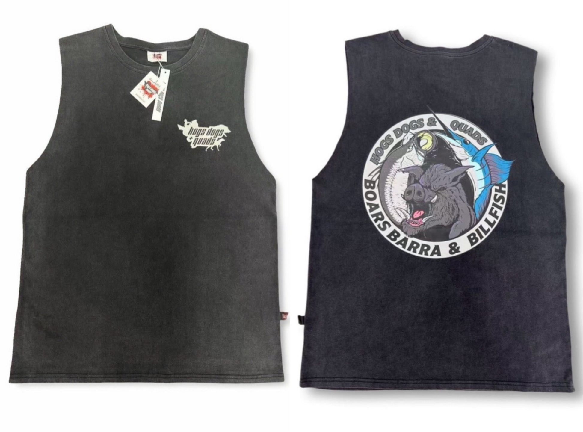 🔥NEW🔥 Boars, Barra & Billfish Singlet - Hogs Dogs Quads Shop