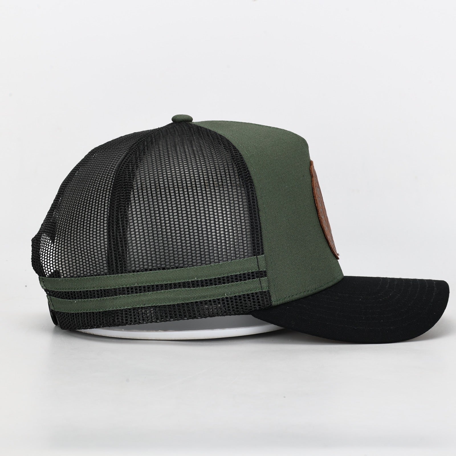 Truckers Hat- Pig Dog Leather Patch - Hogs Dogs Quads Shop