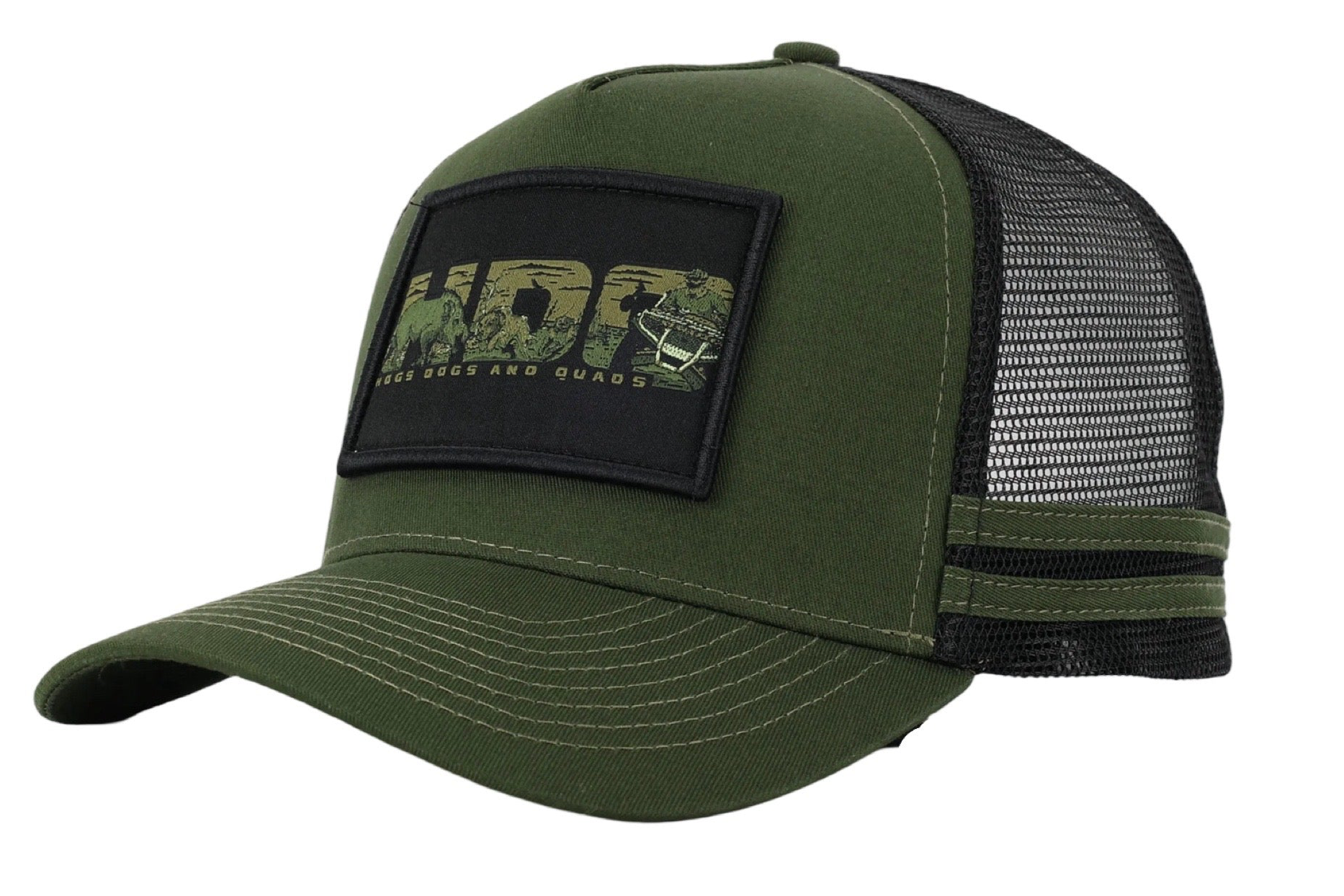 Truckers Hat- Army Green - Hogs Dogs Quads Shop