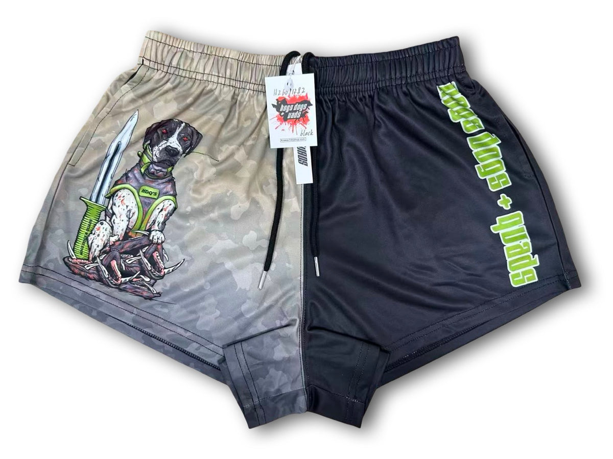🔥NEW🔥 Bohdi Green Footy Shorts - with POCKETS! - Hogs Dogs Quads Shop