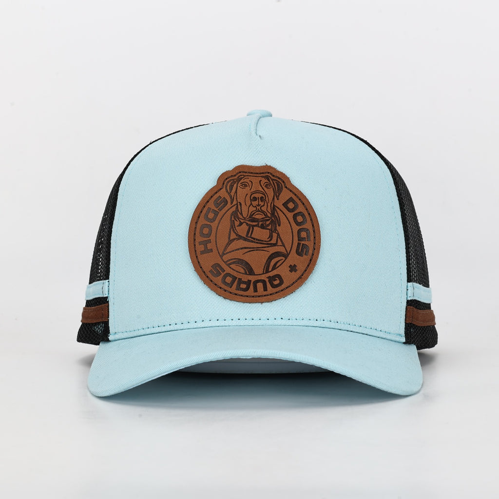 Truckers Hat- Pig Dog Baby Blue Ladies - Hogs Dogs Quads Shop