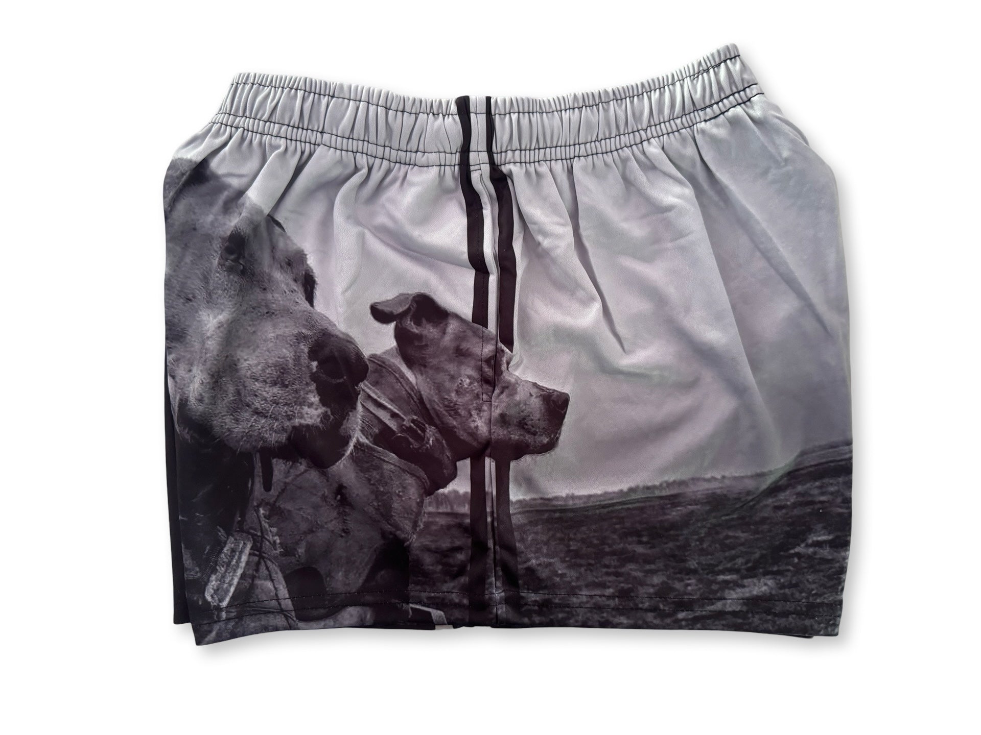 NEW Pig Dog Photo Footy Shorts - WITH POCKETS - Hogs Dogs Quads Shop