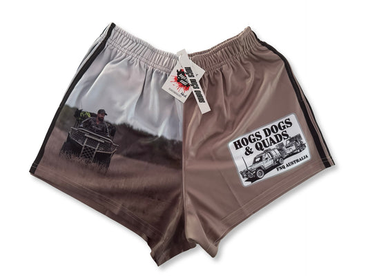 🔥NEW🔥 Quad Photo Footy Shorts - WITH POCKETS - Hogs Dogs Quads Shop