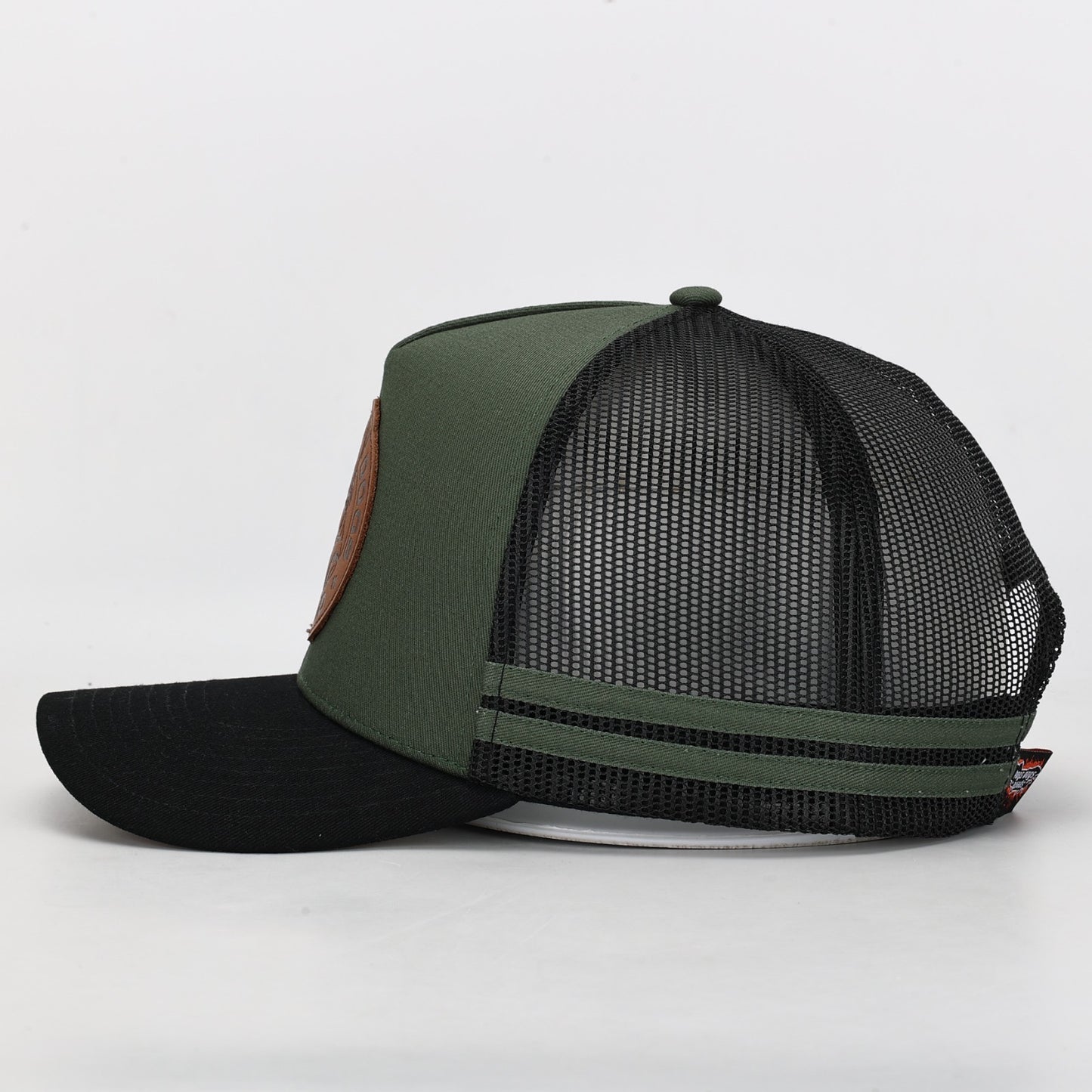 Truckers Hat- Pig Dog Leather Patch - Hogs Dogs Quads Shop