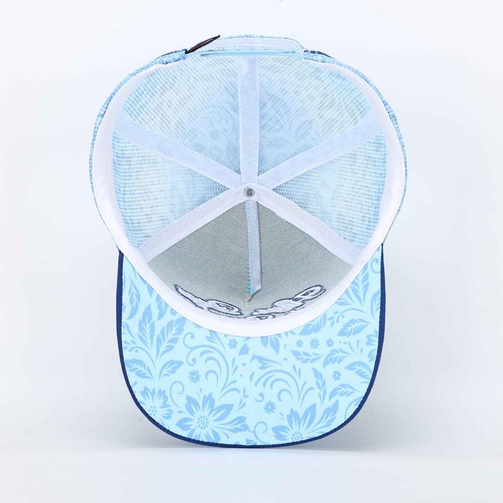 Truckers Hat- HDQ Baby Blue - Hogs Dogs Quads Shop