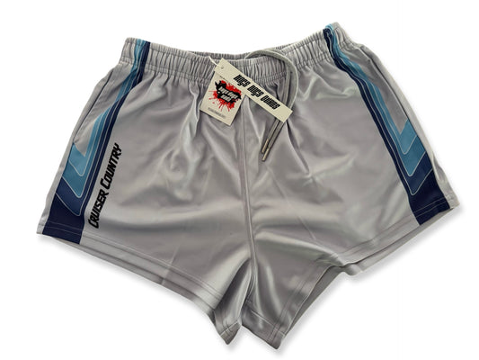🔥NEW🔥Grey Cruiser Country Footy Shorts - WITH POCKETS - Hogs Dogs Quads Shop