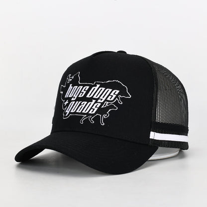 Truckers Hat- HDQ Black - Hogs Dogs Quads Shop