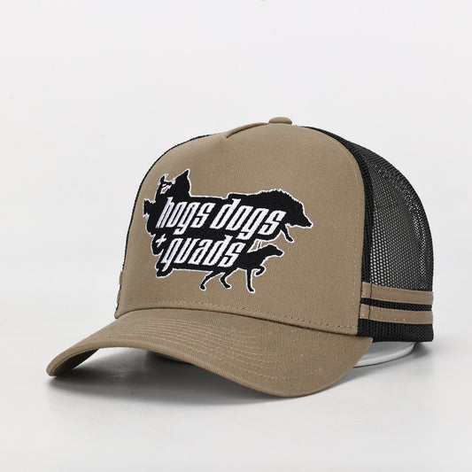 Truckers Hat- HDQ Sandy - Hogs Dogs Quads Shop