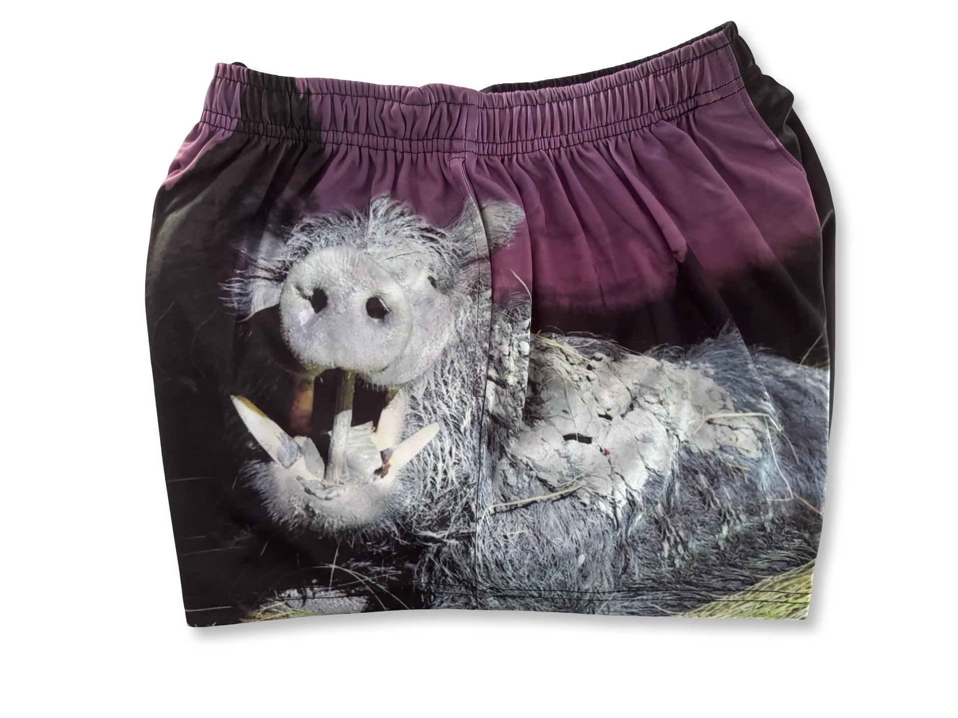 🔥NEW🔥 Wild Boar Photo Footy Shorts WITH POCKETS - Hogs Dogs Quads Shop