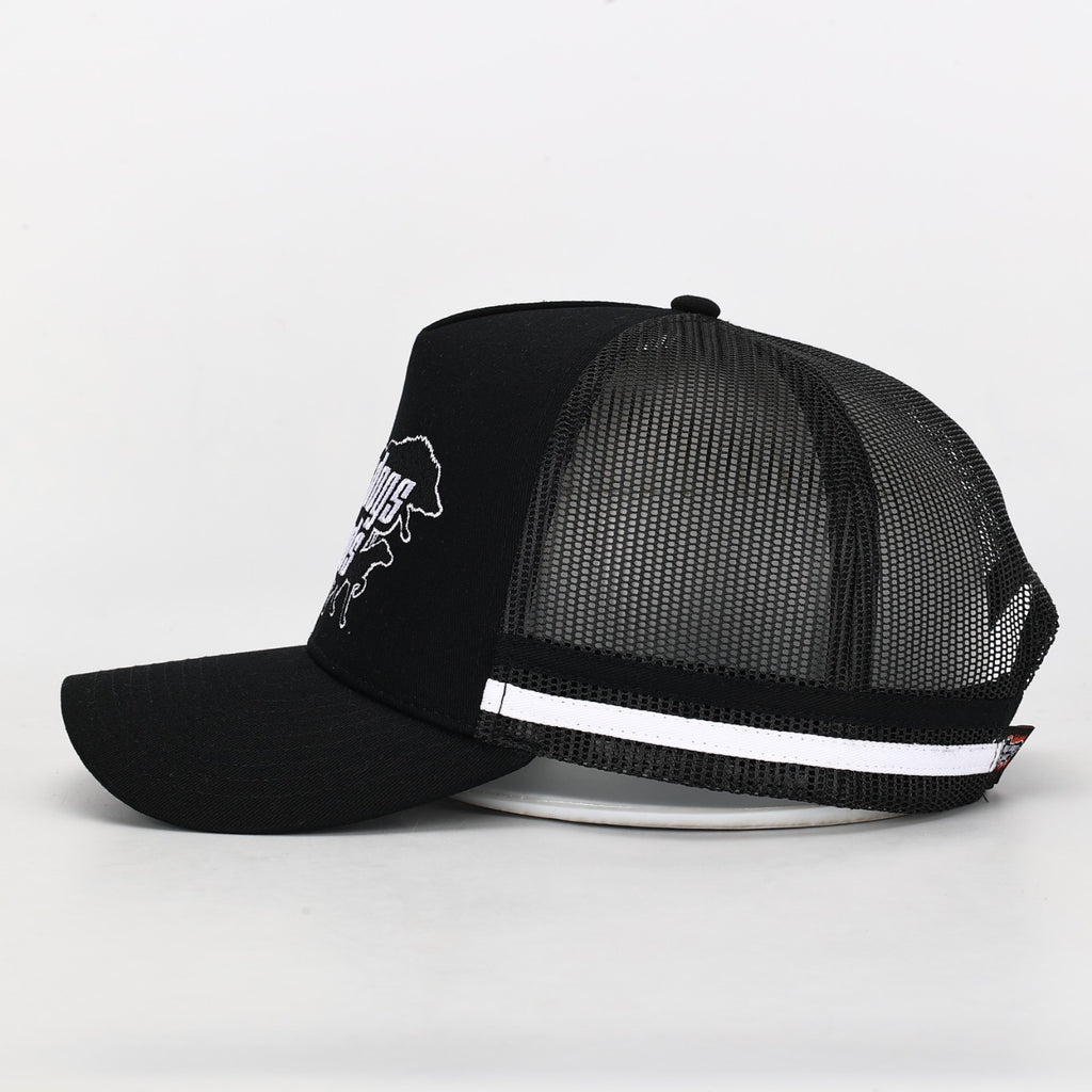 Truckers Hat- HDQ Black - Hogs Dogs Quads Shop