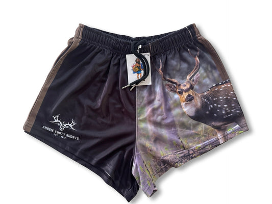 🔥NEW🔥 Chital Deer Footy Shorts - with POCKETS! - Hogs Dogs Quads Shop