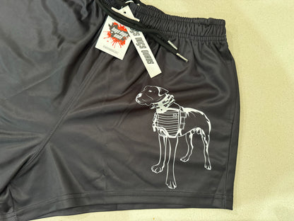 🔥NEW🔥 Footy Shorts - Pig Dog Black Red Stripe