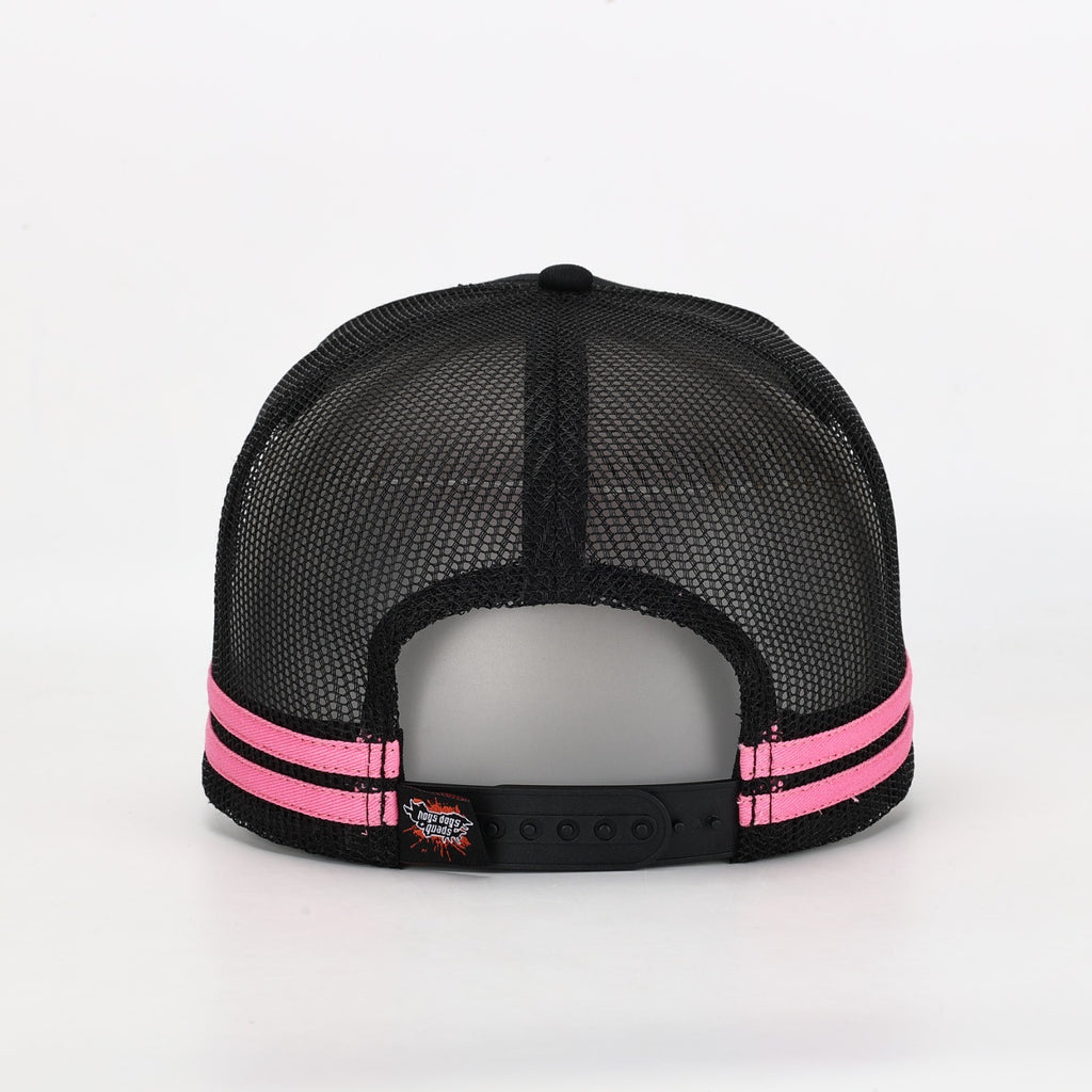 Truckers Hat- HDQ Pink - Hogs Dogs Quads Shop