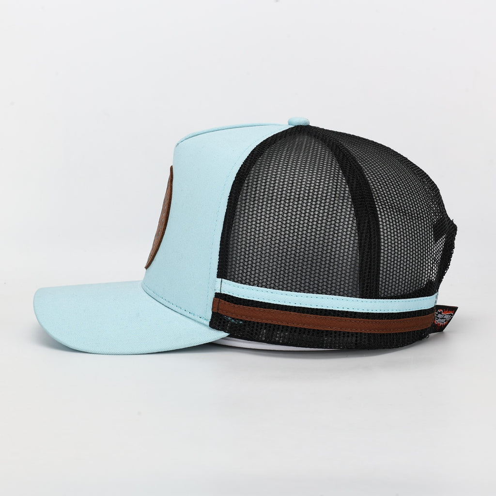 Truckers Hat- Pig Dog Baby Blue Ladies - Hogs Dogs Quads Shop