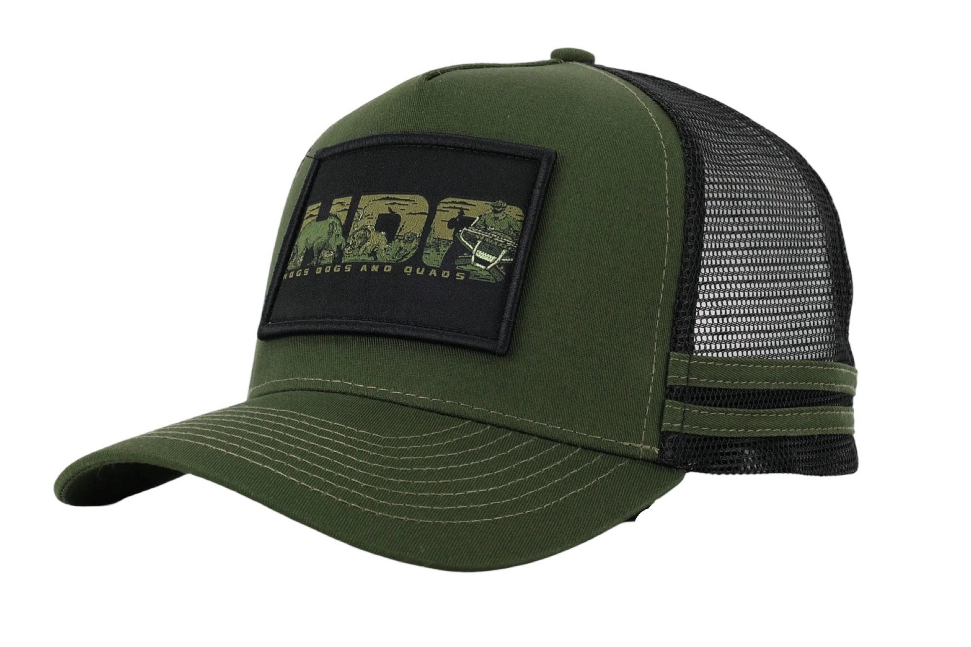 Truckers Hat- Army Green - Hogs Dogs Quads Shop