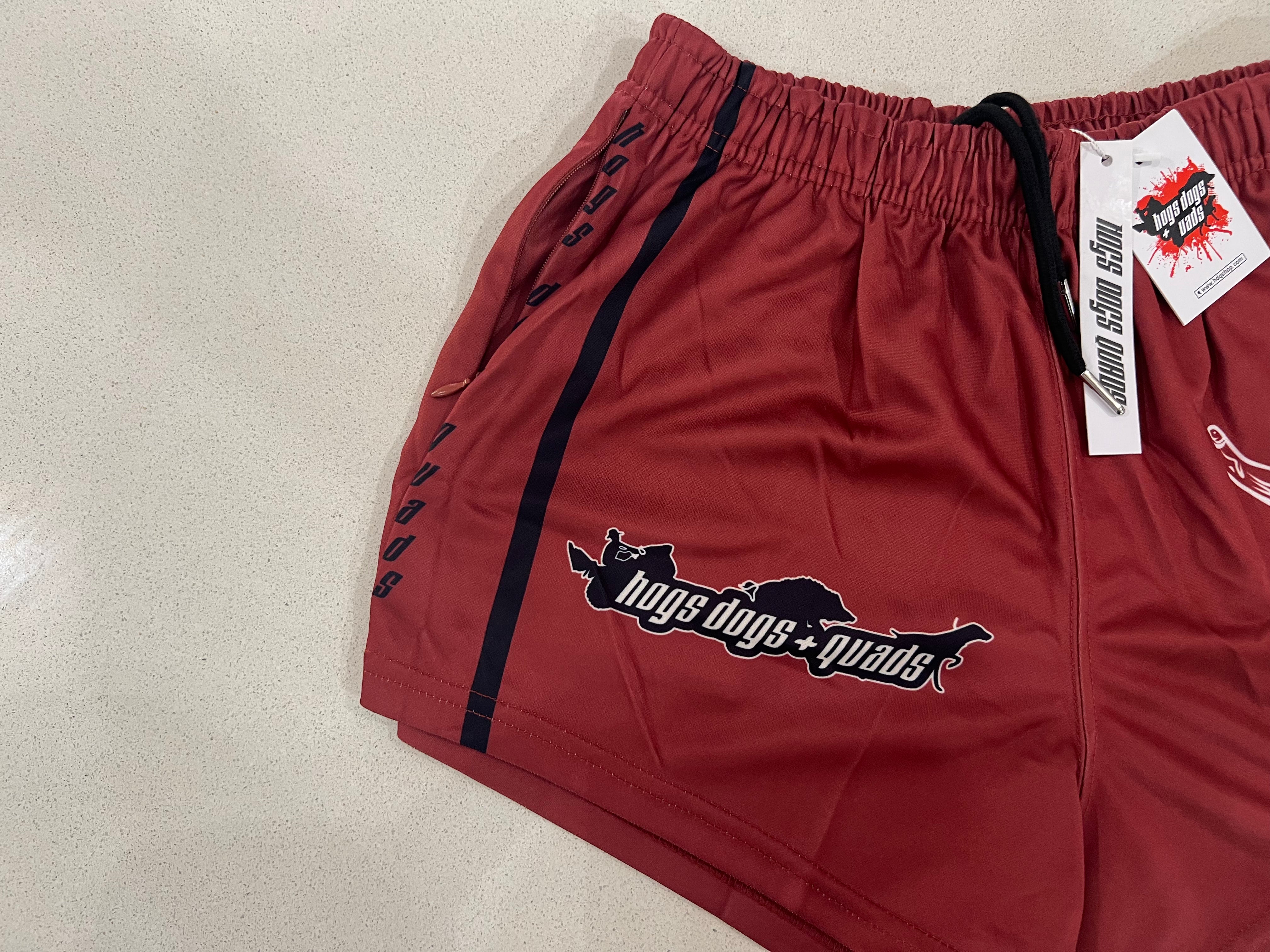 Footy Shorts ZIP UP POCKETS - Hogs Dogs Quads Shop