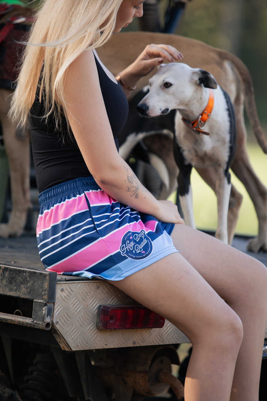🔥NEW🔥 Striped Footy Shorts - with POCKETS! - Hogs Dogs Quads Shop