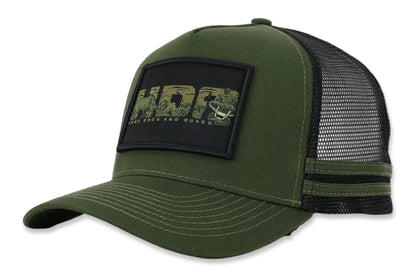 Truckers Hat- Army Green - Hogs Dogs Quads Shop