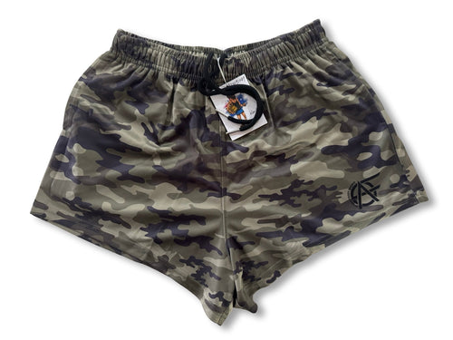 🔥NEW🔥 Camo Footy Shorts - with POCKETS! - Hogs Dogs Quads Shop