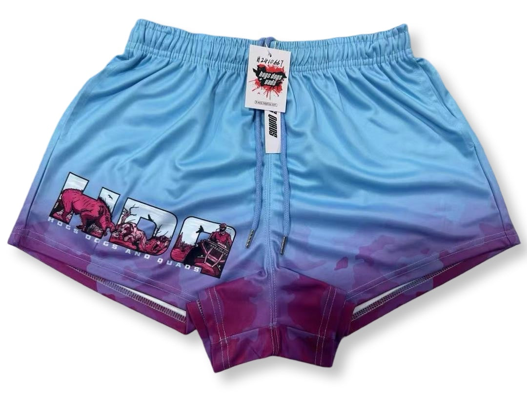 Footy Shorts - Sky Blue HDQ - Hogs Dogs Quads Shop