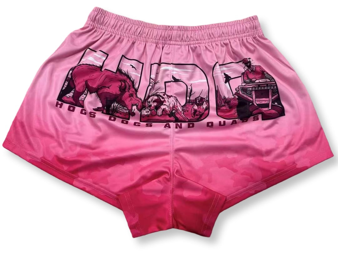 Footy Shorts -Light Pink HDQ - Hogs Dogs Quads Shop