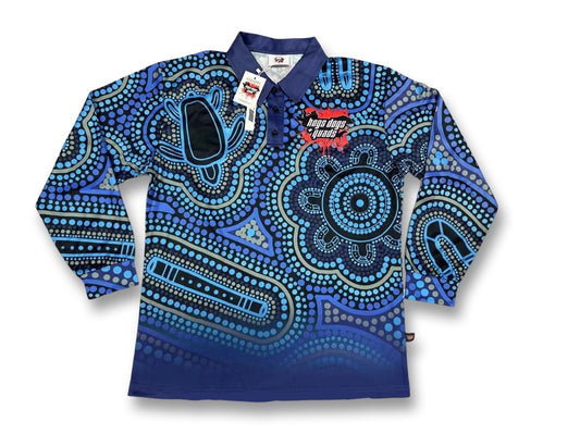 🔥NEW🔥 Blue Dot Art Shirt Long Sleeve