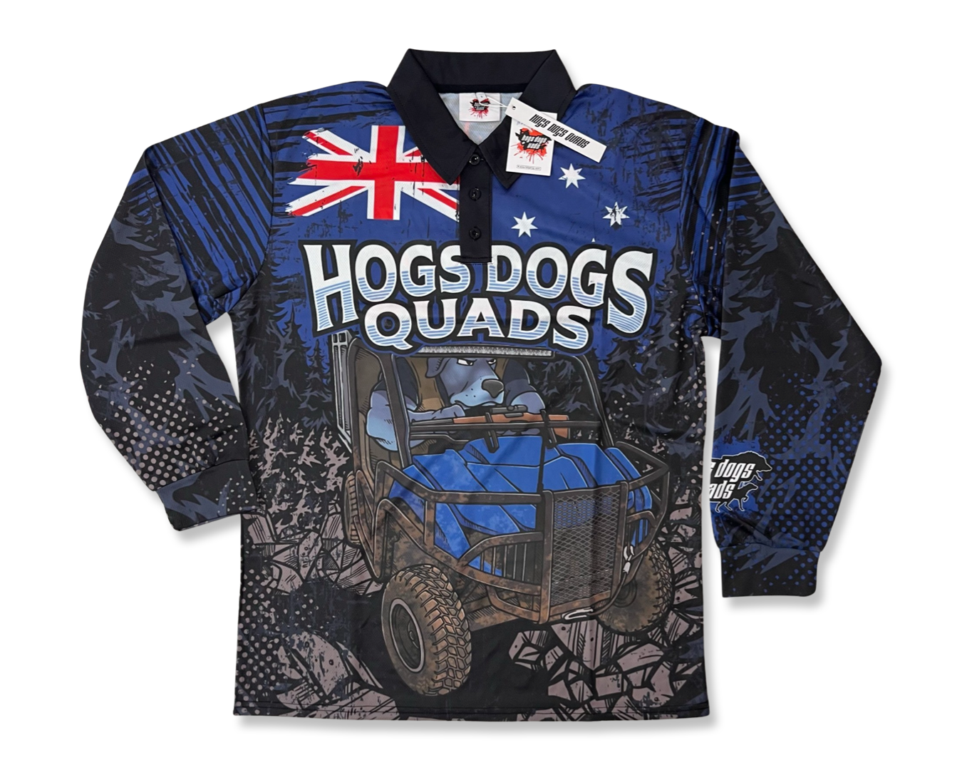 Long Sleeve Shirt - Aus Flag Buggy! - Hogs Dogs Quads Shop