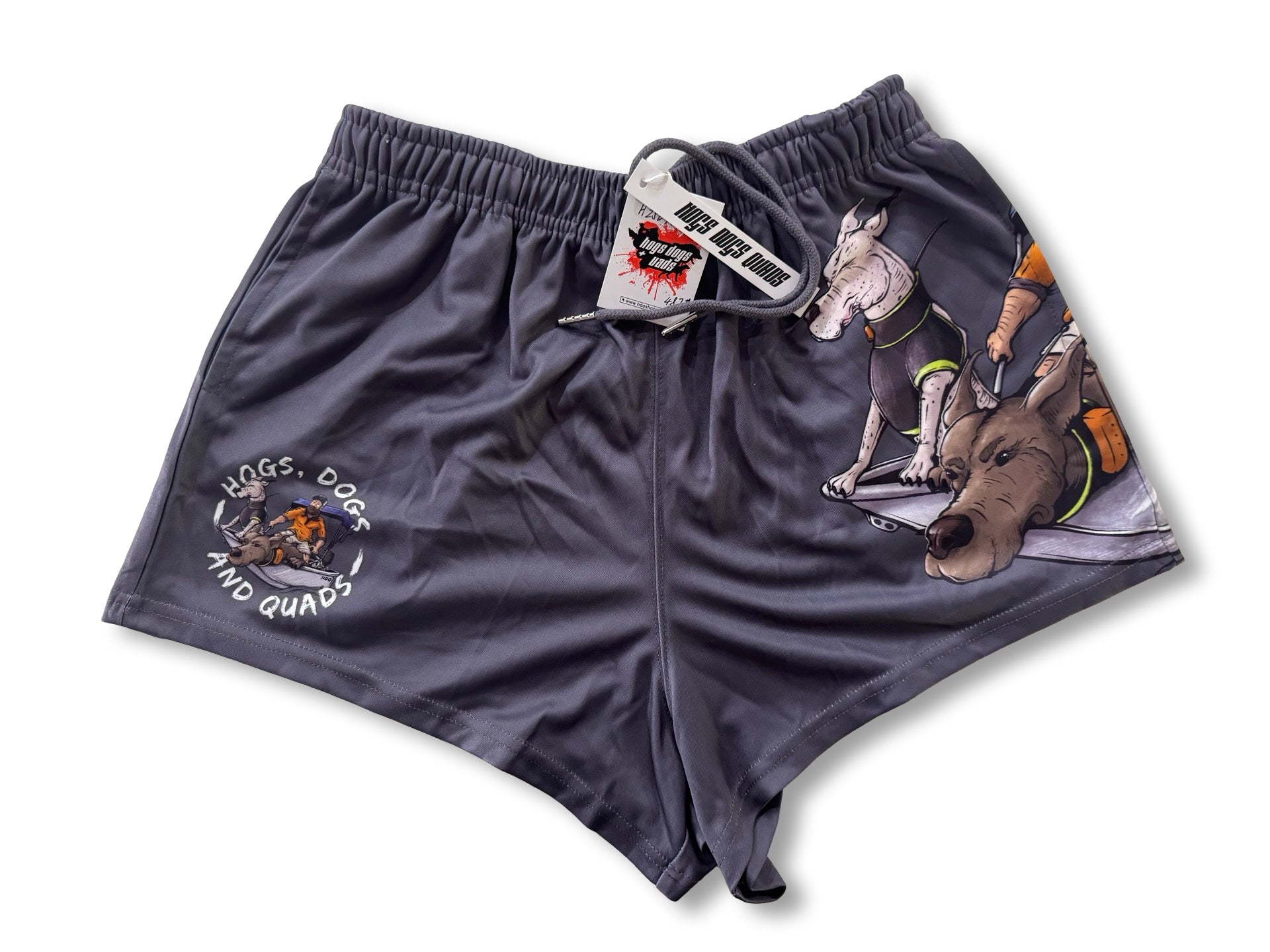 🔥NEW🔥 Tinny Dog Footy Shorts WITH POCKETS - Hogs Dogs Quads Shop