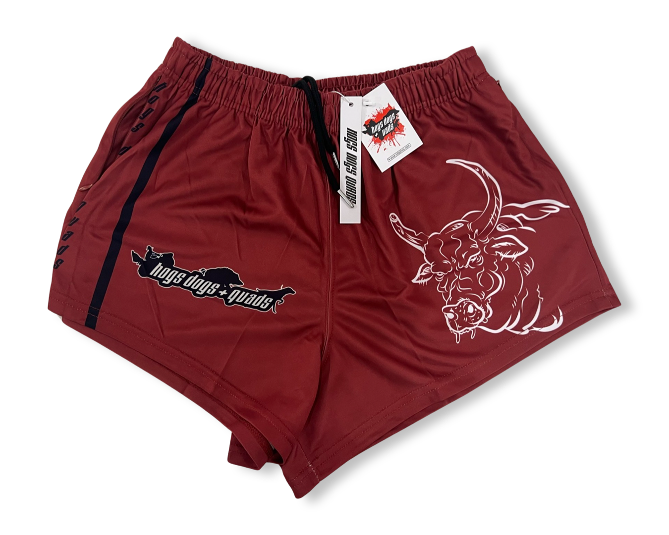 Footy Shorts ZIP UP POCKETS - Hogs Dogs Quads Shop