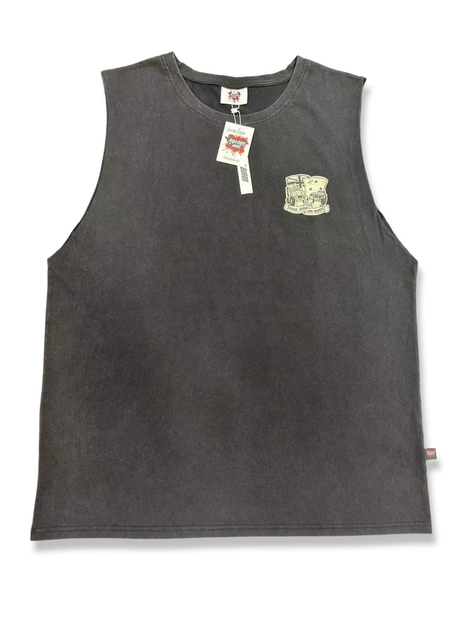 HDQ Grey Washed Singlet! Aus Flag Logo!