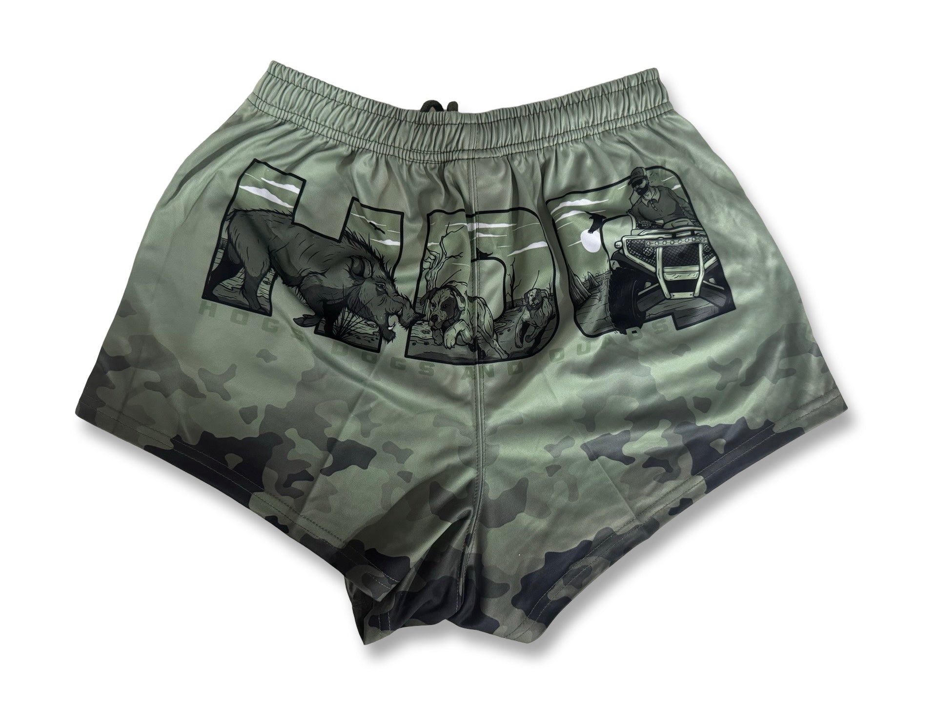 🔥NEW🔥 Footy Shorts -  Green Camo - Hogs Dogs Quads Shop