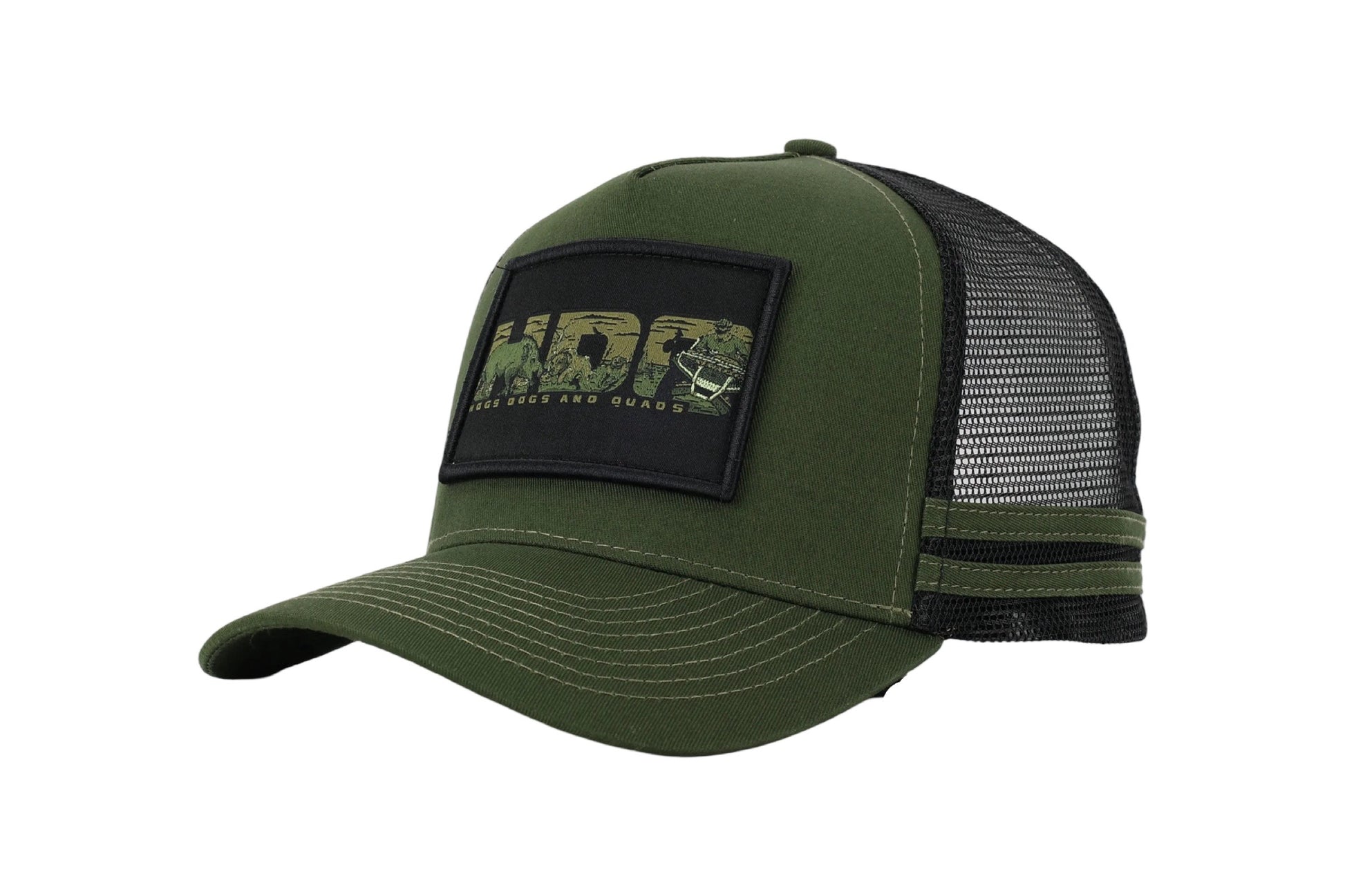 Truckers Hat- Army Green - Hogs Dogs Quads Shop