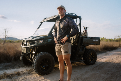 🔥NEW🔥 Tan Brown Ruggers Shorts | Mens - Hogs Dogs Quads Shop